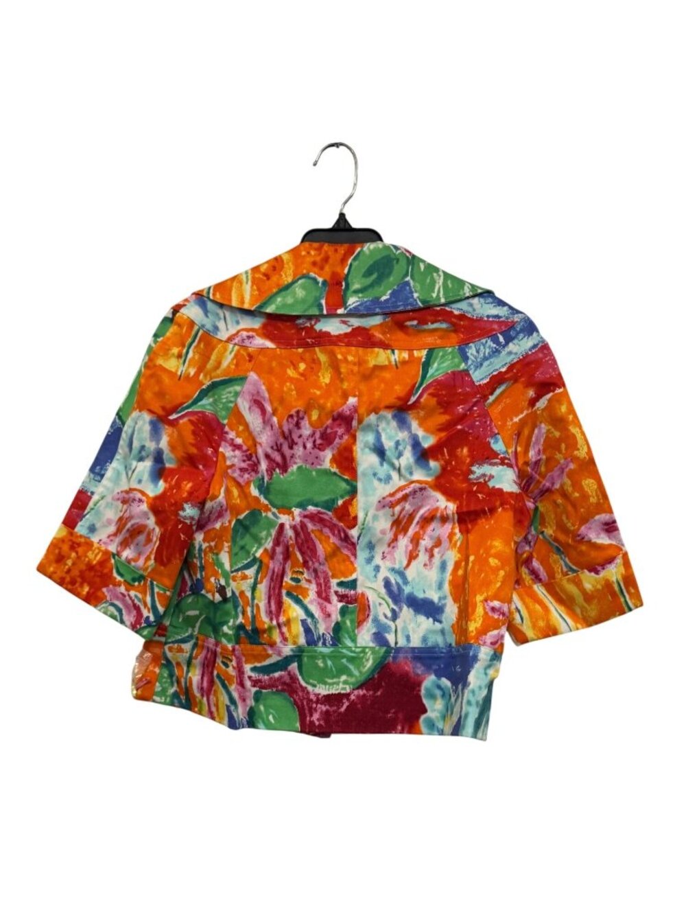 Peter Nygard Womens Blazer jacket size 8 Short-Sleeve Floral Cropped NWT - Picture 7 of 8